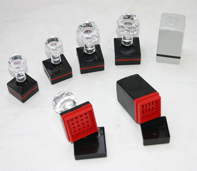 HB Crystal Handle Flash Stamp Engineering Sample From Impression Sense